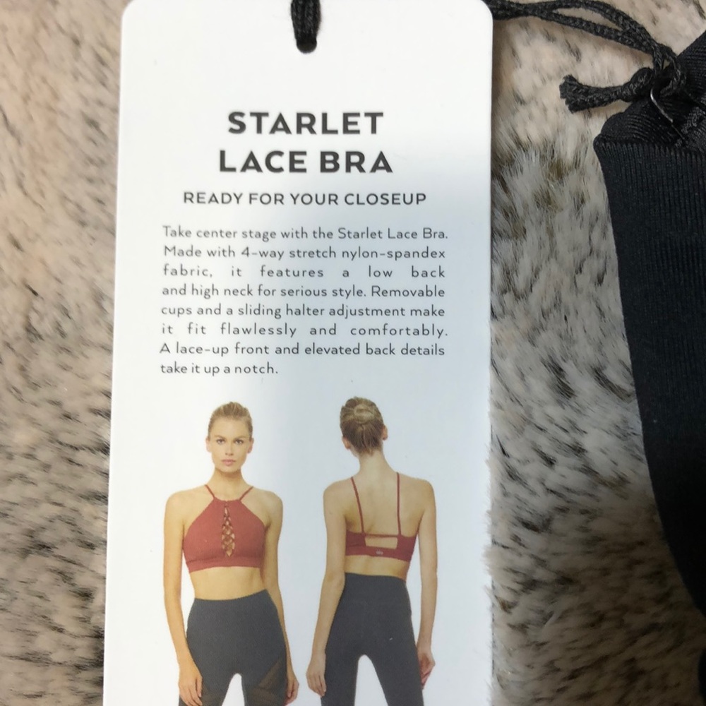 NWT Alo M Starlet Lace Black Bra - Picture 3 of 5